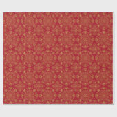 Red and Gold Arabesque Wrapping Paper (Roll) ラッピングペーパー (フラット)