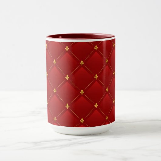 Red and gold art nouveau design マグカップ (中央)