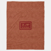 Red and Gold Blanket Personalized Holiday Keepsake フリースブランケット (正面)