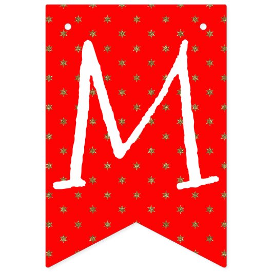 Red and Gold Christmas  バンティングフラッグ (第2の旗)