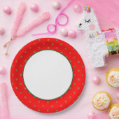 Red and Gold Christmas ペーパープレート (パーティー)