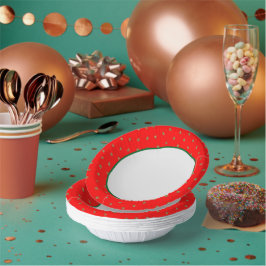 Red and Gold Christmas ペーパーボウル