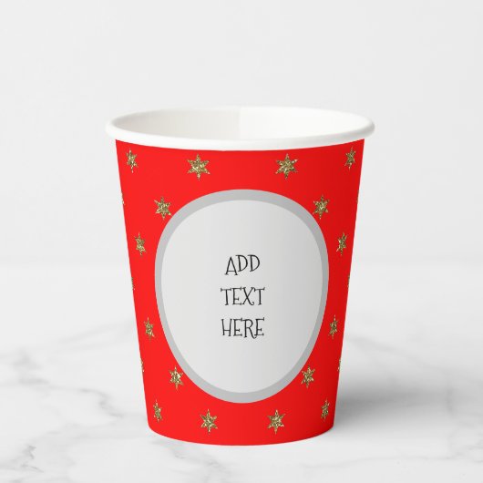 Red and Gold Christmas 紙コップ (左)