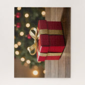 Red And Gold Christmas Gift ジグソーパズル (縦)