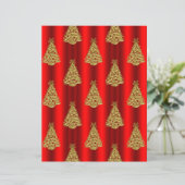 Red and Gold Christmas Trees Scrapbook Paper (スタンド正面)