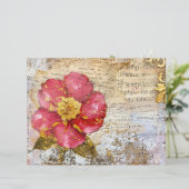 Red and Gold Flower Script Scrapbook Paper (スタンド正面)