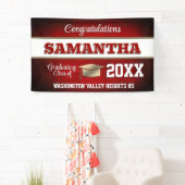 Red and Gold Graduation Party 横断幕 (インサイチュ)