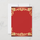 Red and gold Indian wedding elephants 出欠カード (裏面)