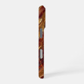 red and gold marble iPhoneケース (右側面)