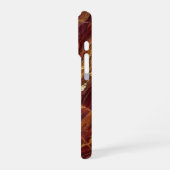 red and gold marble iPhoneケース (左側面)