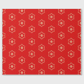 Red and Gold Ornamental Design ラッピングペーパー (フラット)