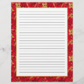 Red and Gold Poinsettia Flowers Recipe Page チラシ (裏面)