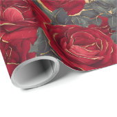 Red and Gold Roses  ラッピングペーパー (ロールコーナー)