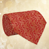 Red and Gold Scrollwork Chinese New Years ネクタイ