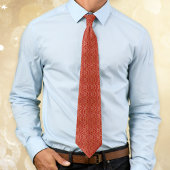 Red and Gold Scrollwork Chinese New Years ネクタイ