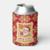 Red and Gold Snowflakes Christmas patterns 缶クーラー (缶正面)