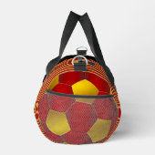 Red And Gold Striped Crest With Ball Pattern Desig ダッフルバッグ (右)