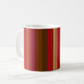 Red and Gold Stripes コーヒーマグカップ (正面左)