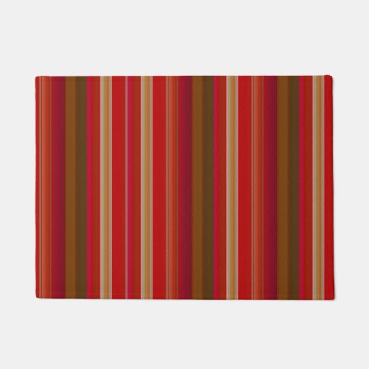 Red and Gold Stripes ドアマット (正面)