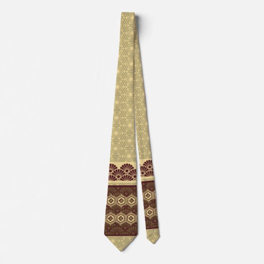 Red and Golden Tortoise Pattern ネクタイ (正面)