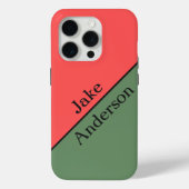 Red and Green 45 Degrees Minimalist Case-Mate iPhoneケース (裏面)