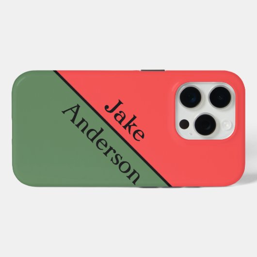 Red and Green 45 Degrees Minimalist Case-Mate iPhoneケース (裏面 (横))