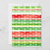 Red and green bow Merry Christmas photo シーズンカード (裏面)