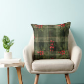 Red and Green Buffalo Plaid Christmas Throw Pillow クッション (椅子)
