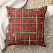 Red and Green Buffalo Plaid Christmas Throw Pillow クッション (ブランケット)