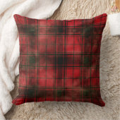 Red and Green Buffalo Plaid Christmas Throw Pillow クッション (ブランケット)
