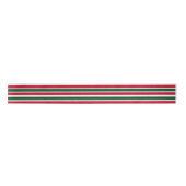 Red and Green Candy Cane Christmas Stripes  サテンリボン (正面)
