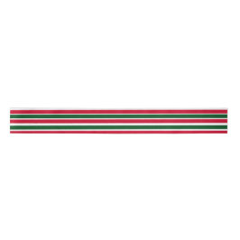 Red and Green Candy Cane Christmas Stripes サテンリボン