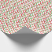 Red and Green Candy Cane Christmas Wrapping Paper ラッピングペーパー (角)