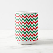 Red and Green Christmas Chevron Coffee Cup Mug コーヒーマグカップ (中央)