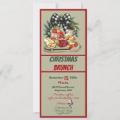 Red and Green Christmas Design Brunch Invitation 招待状 (正面)