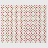 Red and Green Christmas Ornament Pattern ラッピングペーパー (フラット)