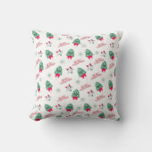 Red and Green Christmas pillow クッション (正面)