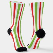 Red and Green Christmas Print Socks  ソックス (傾斜あり)