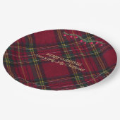 Red and Green Festive  ペーパープレート (アングル)