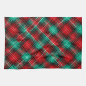 Red and green holiday plaid キッチンタオル (横)