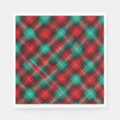 Red and green holiday plaid スタンダードランチョンナプキン (正面)