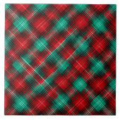 Red and green holiday plaid タイル (正面)