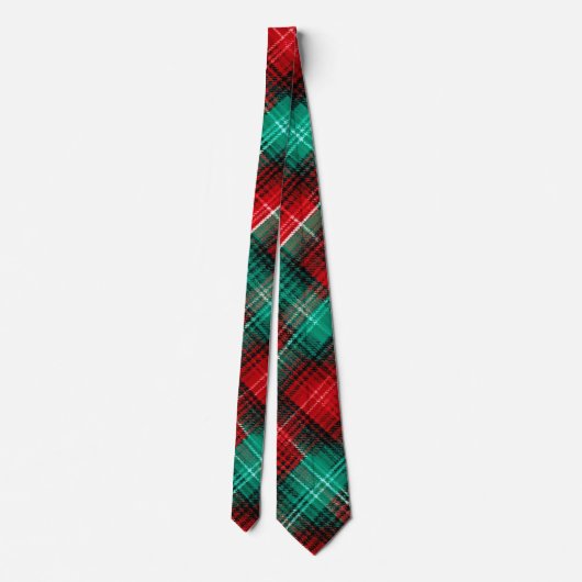 Red and green holiday plaid ネクタイ (裏面)