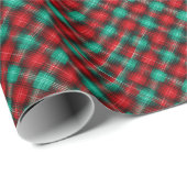 Red and green holiday plaid ラッピングペーパー (ロールコーナー)