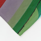 Red and green lifebuoy on swimming pool フリースブランケット (角)