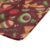 Red And Green Mexican Food カッティングボード (角)