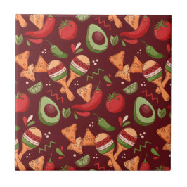Red And Green Mexican Food タイル
