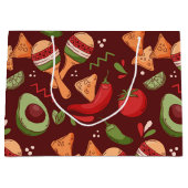 Red And Green Mexican Food ラージペーパーバッグ (正面)