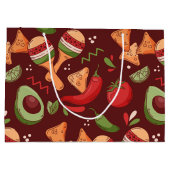 Red And Green Mexican Food ラージペーパーバッグ (裏面)