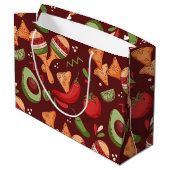 Red And Green Mexican Food ラージペーパーバッグ (裏面アングル)